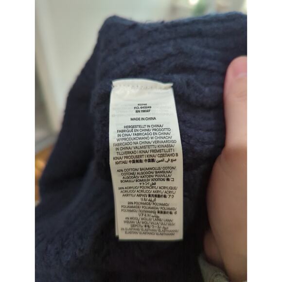 BODEN Navy Engineered Rib Cardigan Sweater NWT - Picture 5 of 5